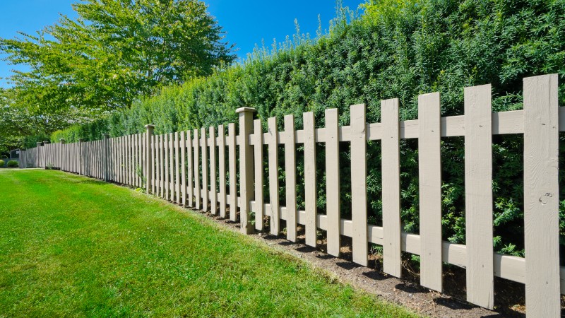 landscape timber fence